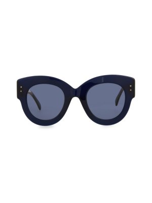Круглые солнцезащитные очки 48MM , цвет Black Blue Alaïa