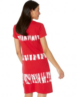 Платье U.S. POLO ASSN. Tie-Dye Stripe Sneaker Dress, цвет Engine Red