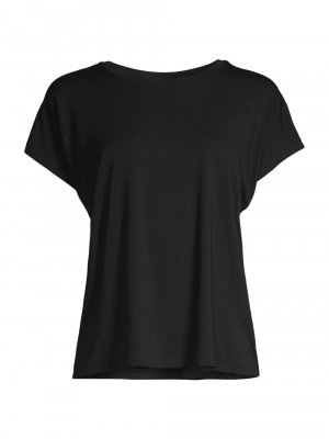 Свободная футболка с круглым вырезом , черный Eileen Fisher