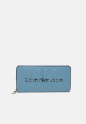 Кошелек SCULPTED ZIP AROUND MONO , цвет dusk blue Calvin Klein Jeans