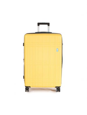Большой чемодан , желтый Dielle