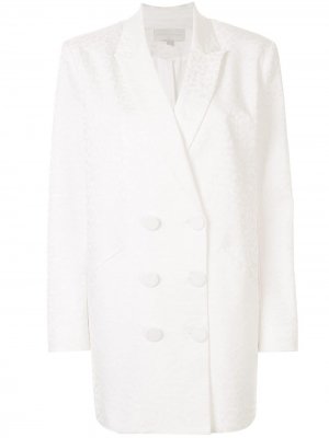 Двубортное платье-блейзер Michelle Mason. Цвет: белый