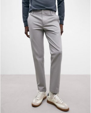 Приталенные мужские брюки чинос серого цвета , серый Adolfo Dominguez. Цвет: серый