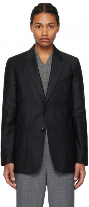 Серый пиджак на двух пуговицах AMI Alexandre Mattiussi