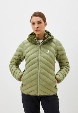 Куртка утепленная Haglofs. Цвет: зеленый