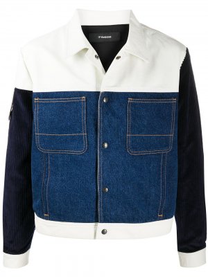 Джинсовая куртка с контрастной вставкой GR-Uniforma. Цвет: синий