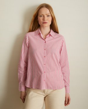 Женская рубашка из 100% хлопка с длинными рукавами , фуксия Yerse