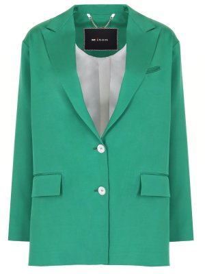 Пиджак шелковый KITON. Цвет: зеленый