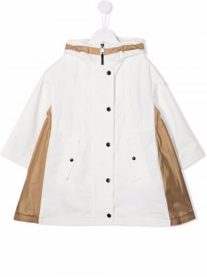 Two-tone panelled raincoat Moncler Enfant. Цвет: белый
