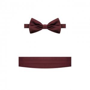 Комплект из галстука-бабочки и камербанда Canali. Цвет: красный