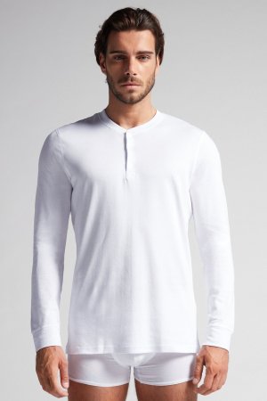 Рубашка с длинным рукавом INTERLOCK , цвет bianco Intimissimi