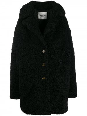 Фактурное пальто свободного кроя Essentiel Antwerp. Цвет: черный