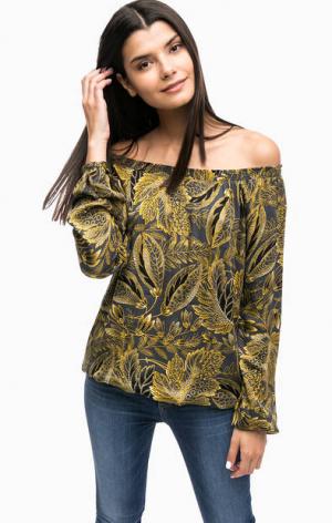 Блуза из вискозы с открытыми плечами LERROS. Цвет: цветочный принт