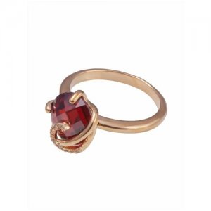 Кольцо помолвочное , гранат, размер 20, красный Lotus Jewelry. Цвет: красный