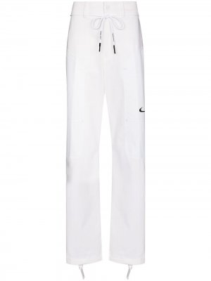 Спортивные брюки прямого кроя из коллаборации с Off-White Nike. Цвет: белый