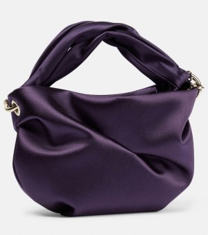 Атласная большая сумка bonny, фиолетовый Jimmy Choo