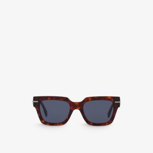 FE40078I солнцезащитные очки в неправильной оправе из ацетата черепаховой расцветки , коричневый Fendi