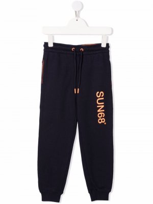 Спортивные брюки с логотипом Sun 68. Цвет: синий