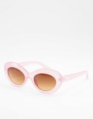 Розовые солнцезащитные очки в массивной оправе -Розовый цвет AJ Morgan