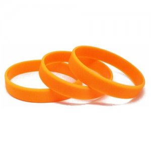 Браслет 100 штук Силиконовые браслеты без логотипа, размер L., 20 см, L, диаметр 6.4 оранжевый MSKBraslet. Цвет: оранжевый