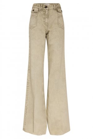 Расклешенные джинсы цвета хаки Gerard Darel. Цвет: хаки