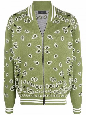 Bandana pattern knitted jacket Alanui. Цвет: зеленый