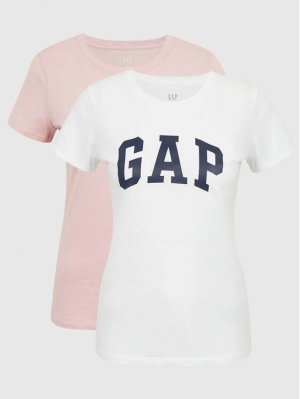 Комплект из 2 футболок стандартного кроя, розовый GAP