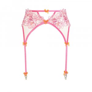 Пояс с подвязками Victoria's Secret For Love & Lemons Hibiscus Embroidery, розовый Victoria's