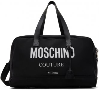 Черная дорожная сумка Moschino
