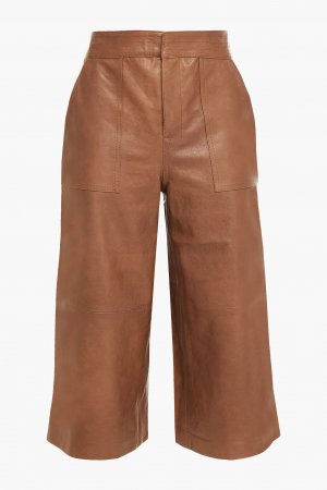 Кожаные брюки-кюлоты FRAME, коричневый Frame