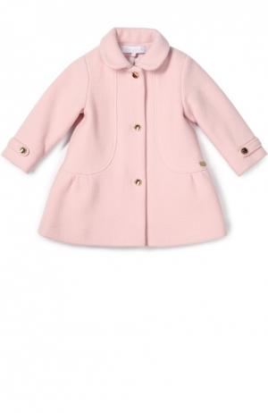 Пальто из шерсти с крупными пуговицами Tartine Et Chocolat. Цвет: розовый