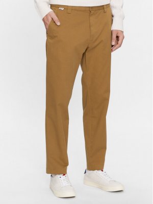 Зауженные брюки чиносы, коричневый Tommy Jeans