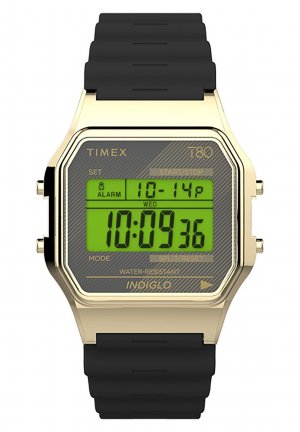 Цифровые часы TIMEX T80 34MM RESIN STRAP WATCH, цвет Black