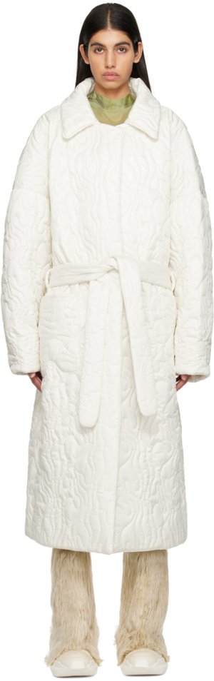 Длинное пальто SSENSE Exclusive White Barbara AVAVAV