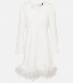 Свадебное мини-платье toni с отделкой перьями , белый Rixo