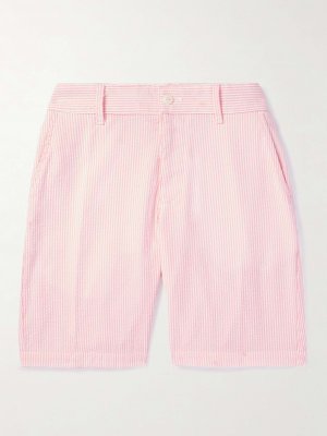 Хлопковые шорты прямого кроя в полоску , розовый Save Khaki United