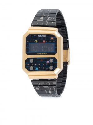 Наручные часы Vintage 33 мм из коллаборации с Pac-Man G-Shock. Цвет: черный