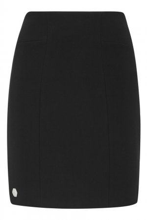 Черная мини-юбка на молнии Philipp Plein. Цвет: черный
