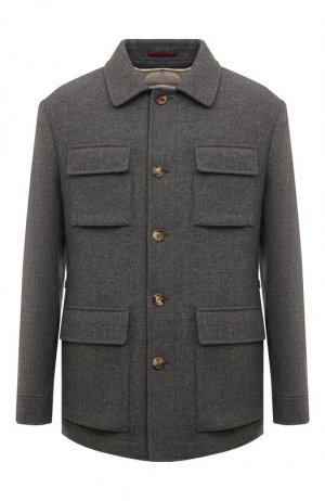 Утепленная куртка Brunello Cucinelli. Цвет: серый