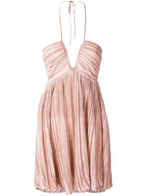 Коктейльное платье с плиссировкой Isabel Marant. Цвет: розовый