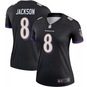 Женская черная майка Lamar Jackson Baltimore Ravens Legend Team Nike