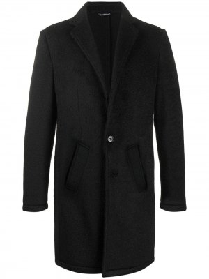 Однобортное пальто Daniele Alessandrini. Цвет: черный