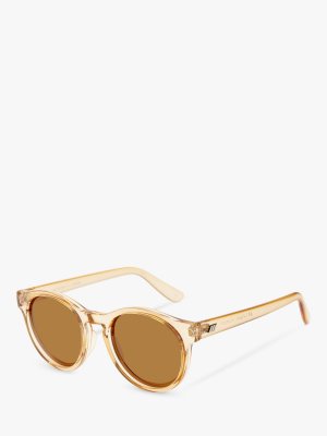 L5000173 Круглые поляризованные солнцезащитные очки Hey Macarena, прозрачный коричневый/коричневый Le Specs