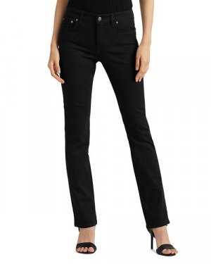Прямые суперэластичные джинсы со средней посадкой черного цвета Ralph Lauren
