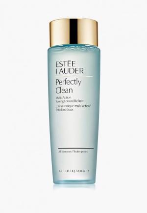 Тоник для лица Estee Lauder Perfectly Clean Multi-Action Toning Lotion + Refiner 200 мл.. Цвет: голубой