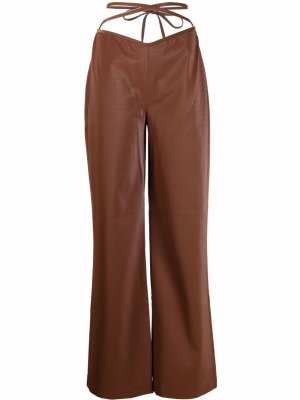 Широкие брюки с ремешками Kalmanovich. Цвет: коричневый