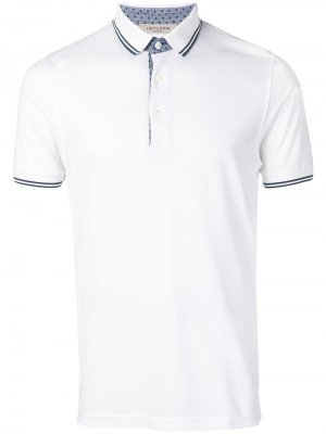 Рубашка-поло с контрастной планкой La Fileria For D'aniello. Цвет: белый