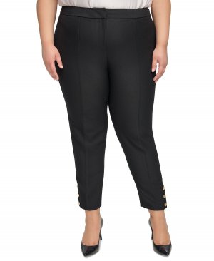 Узкие брюки прямого кроя до щиколотки больших размеров со средней посадкой , черный Calvin Klein