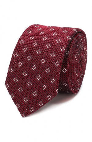 Шелковый галстук Eleventy UOMO. Цвет: красный
