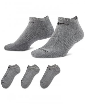 Мужские носки-неявки на каждый день с подушками для тренировок, 3 пары , цвет CARBON HEATHER Nike